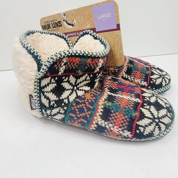 Muk Luks Anita Multi Slipper Size 9 - 10 NWT - Picture 2 of 7
